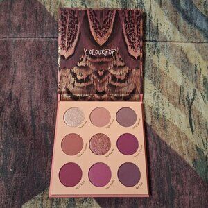 ColourPop “Fine Feathered” 9-Pan Eyeshadow Palette 🪶 Plum Berry Tones – New